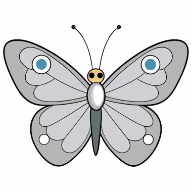 Northern Pearly-eye butterfly vector illustrations on a white background. clipart