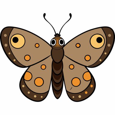 Speckled Wood butterfly vector illustrations on a white background. clipart