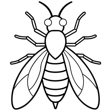 Beyaz arkaplanda Aphid böceği düz vektör çizimi