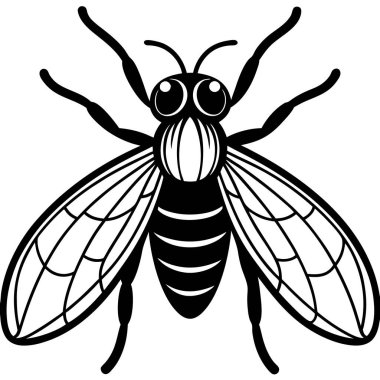 Horsefly insect flat vector illustration on white background clipart