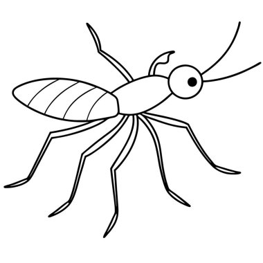 Water Strider insect flat vector illustration on white background clipart