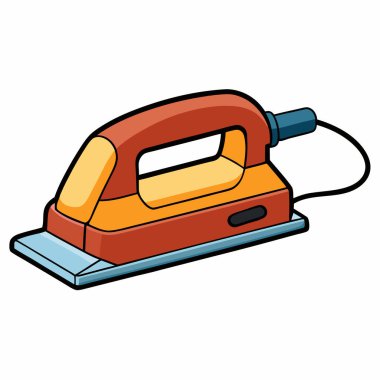 Sanding Machine Vektör çizimi beyaz arkaplanda izole edildi.