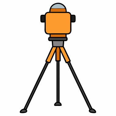 standard Tripod flat vector illustration white background clipart