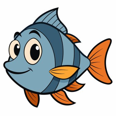 Oscar fish isolated flat vector illustration on white background clipart