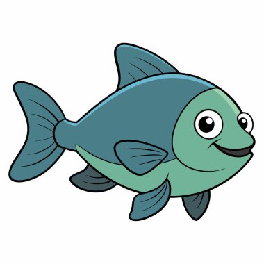 Pacu fish isolated flat vector illustration on white background clipart