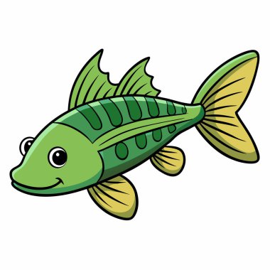 Pleco fish isolated flat vector illustration on white background clipart