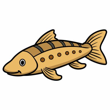 Pleco fish isolated flat vector illustration on white background clipart