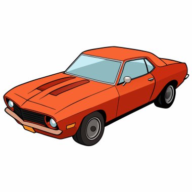 Camaro araba çizimi düz vektör tasarımı