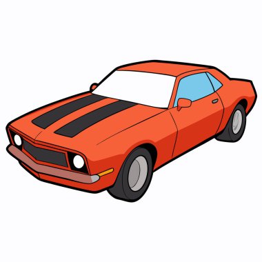 Camaro araba çizimi düz vektör tasarımı