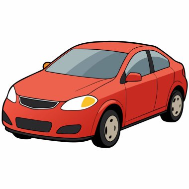 Chevy araba çizimi düz vektör tasarımı