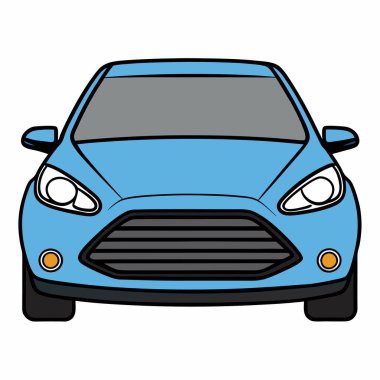 Ford araba çizimi düz vektör tasarımı