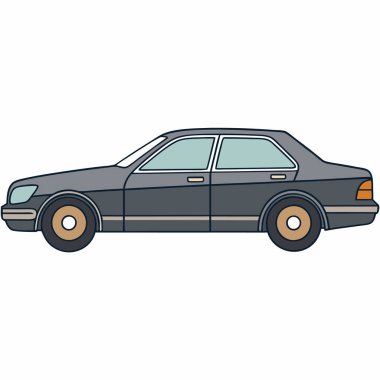 Mercedes çizimi düz vektör tasarımı