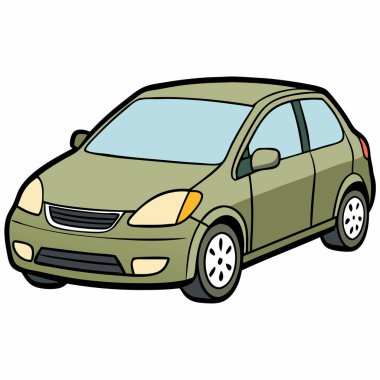 Nissan car illustration flat vector design clipart