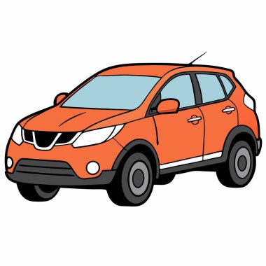 Nissan araba çizimi düz vektör tasarımı