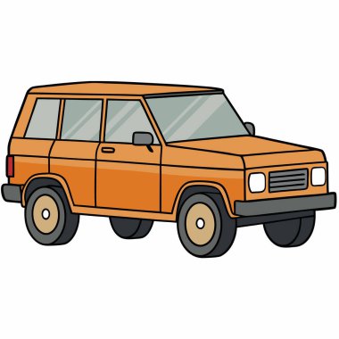Range Rover çizimi düz vektör tasarımı