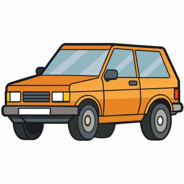 Range Rover çizimi düz vektör tasarımı