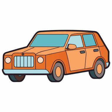 Rolls-Royce araba çizimi düz vektör tasarımı