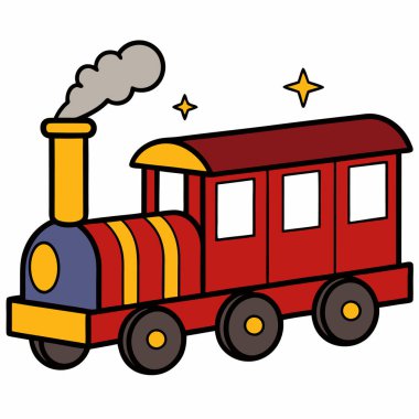 tren vagonu çizimi düz vektör tasarımı