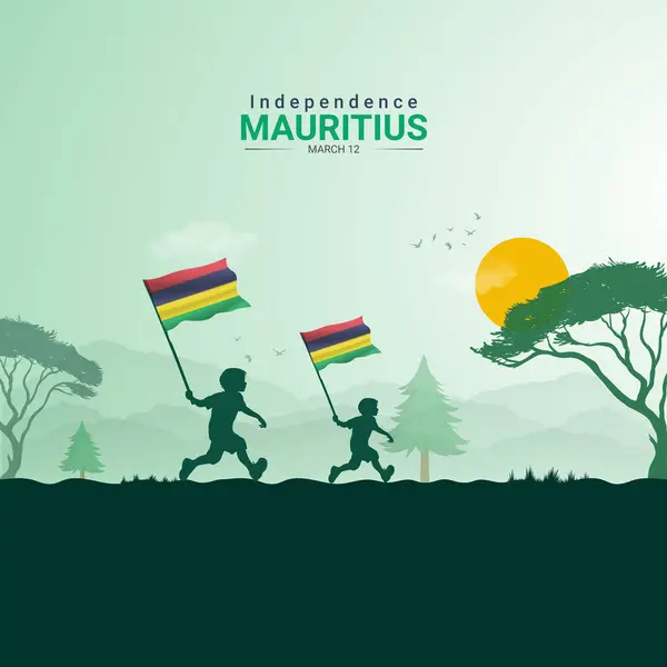 Mauritius Bağımsızlık Günü. Mauritius Günü Sosyal medya paylaşımı için yaratıcı tasarım