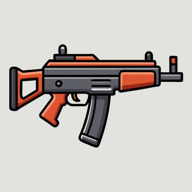 DP-28 gun , police weapon vector design, military vector design illustration. clipart