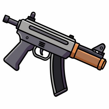 Heckler & Koch MP5 gun , police weapon vector design, military vector design illustration. clipart