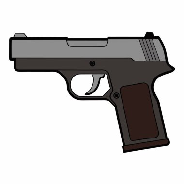 Kahr PM9 gun , police weapon vector design, military vector design illustration. clipart