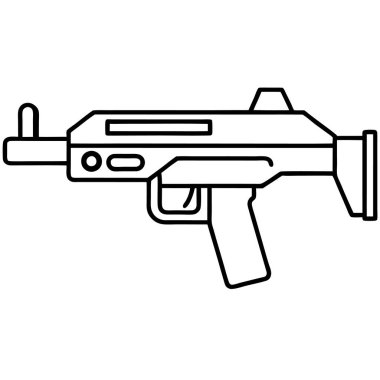 PTR 91 gun , police weapon vector design, military vector design illustration. clipart