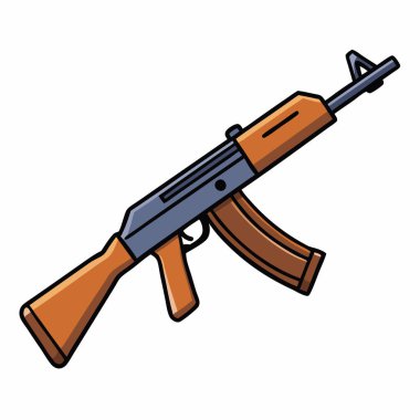 Ruger Mini-14 gun , police weapon vector design, military vector design illustration. clipart