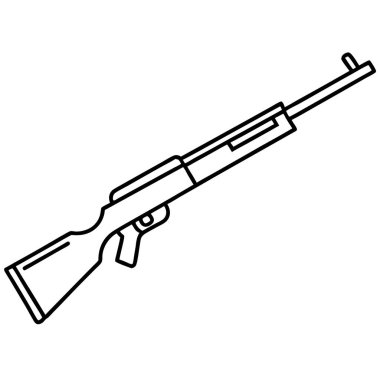 Ruger Mini-14 gun , police weapon vector design, military vector design illustration. clipart