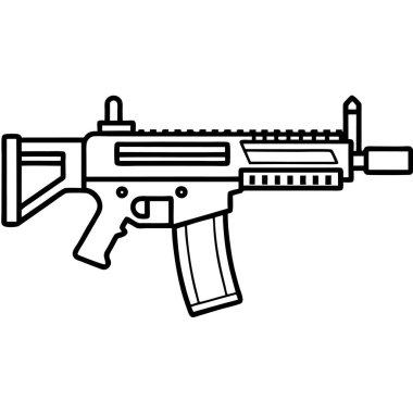 SIG MCX gun , police weapon vector design, military vector design illustration. clipart