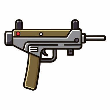 Uzi gun , police weapon vector design, military vector design illustration. clipart