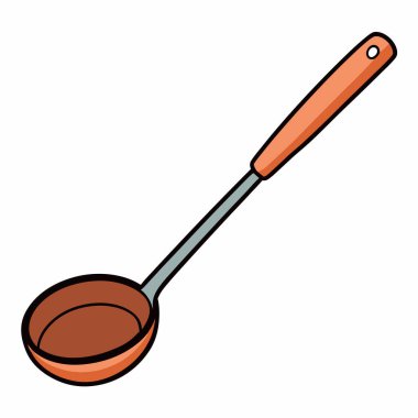 Ladle illüstrasyon düz vektör tasarımı