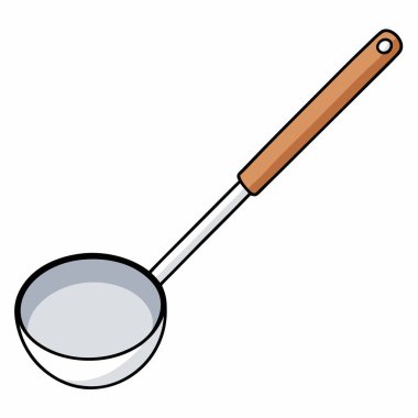 Ladle illüstrasyon düz vektör tasarımı