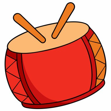 Drums illustration flat vector design clipart