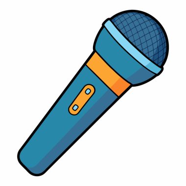 Microphone illustration flat vector design