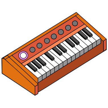 Synthesizer illustration flat vector design clipart