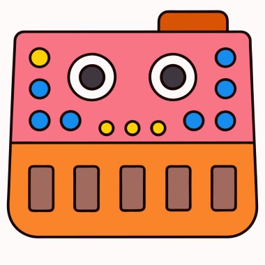 Synthesizer illustration flat vector design clipart