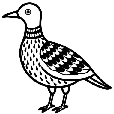 American Woodcock illüstrasyon düz vektör tasarımı