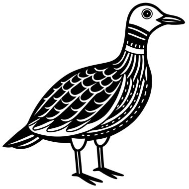 American Woodcock illüstrasyon düz vektör tasarımı