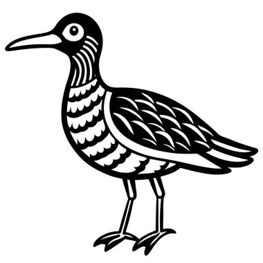 American Woodcock illüstrasyon düz vektör tasarımı