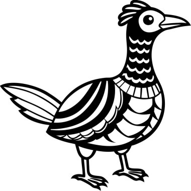 American Woodcock illüstrasyon düz vektör tasarımı
