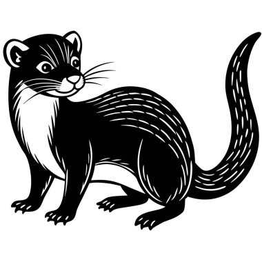 Mongoose vektör illüstrasyonu beyaz arkaplan