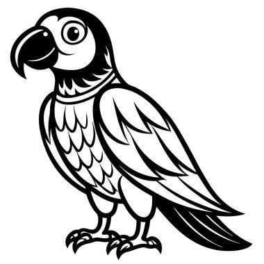 Kırmızı Macaw vektör çizimi beyaz arkaplan