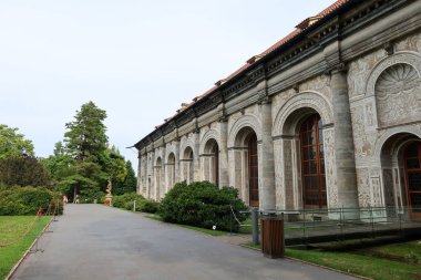 Prag 'ın Kraliyet Bahçesi' ndeki Top Oyun Salonu 'nun dekoratif Rönesans Mimarisi.