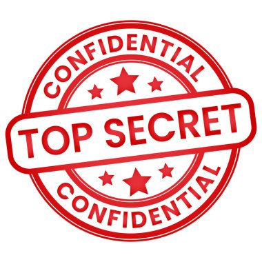 Kırmızı Çok Gizli, Gizli Damga Vektör Çizimi