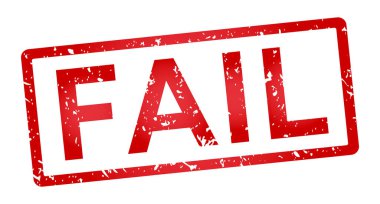 Red Fail stamp seal with Grunge vector illustration