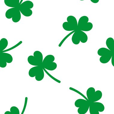 Green 3 Leaf Clover Seamless Pattern vector illustration