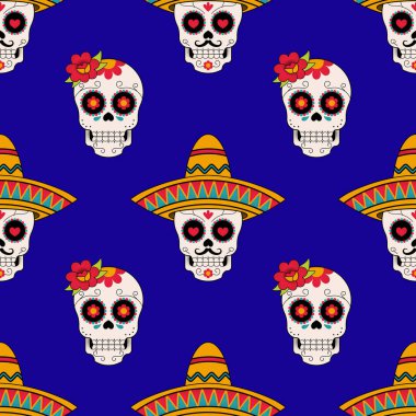 Dia De Los Muertos Senyorita Kusursuz Kurukafalar