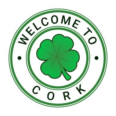 Yeşil Mantar İşaretine, Damgaya, Yıldızlı Etikete ve Dört Yaprak Yontucu çizimine Hoşgeldiniz