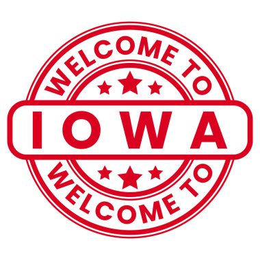 Iowa İşaretine Hoşgeldiniz, Damga, Yıldızların vektör çizimi etiketi